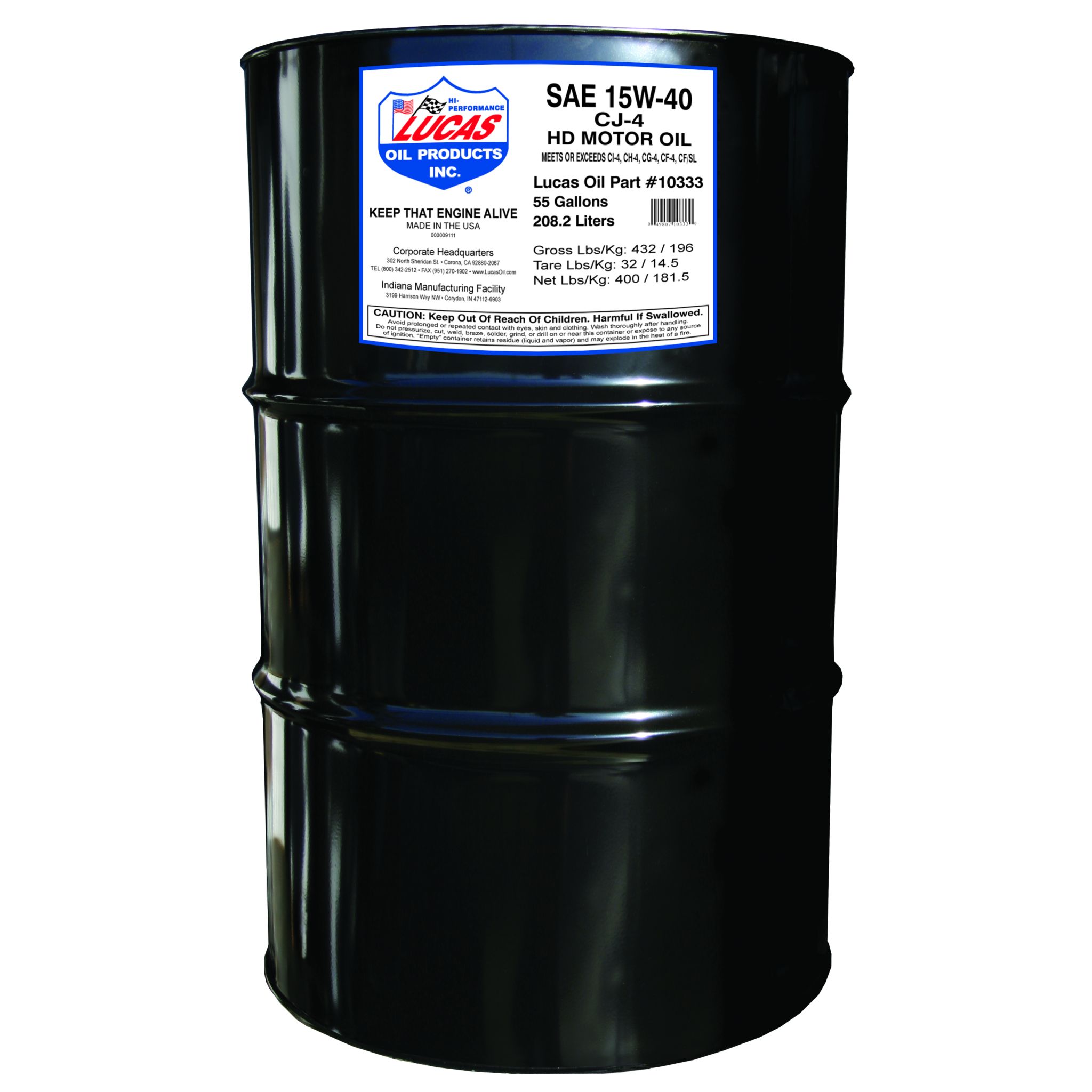 Petroleum SAE 15W-40 "CJ-4" Motor Oil