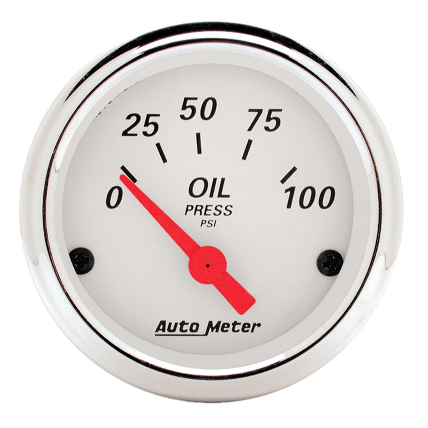 2-1/16 in. OIL PRESSURE, 0-100 PSI, ARCTIC WHITE