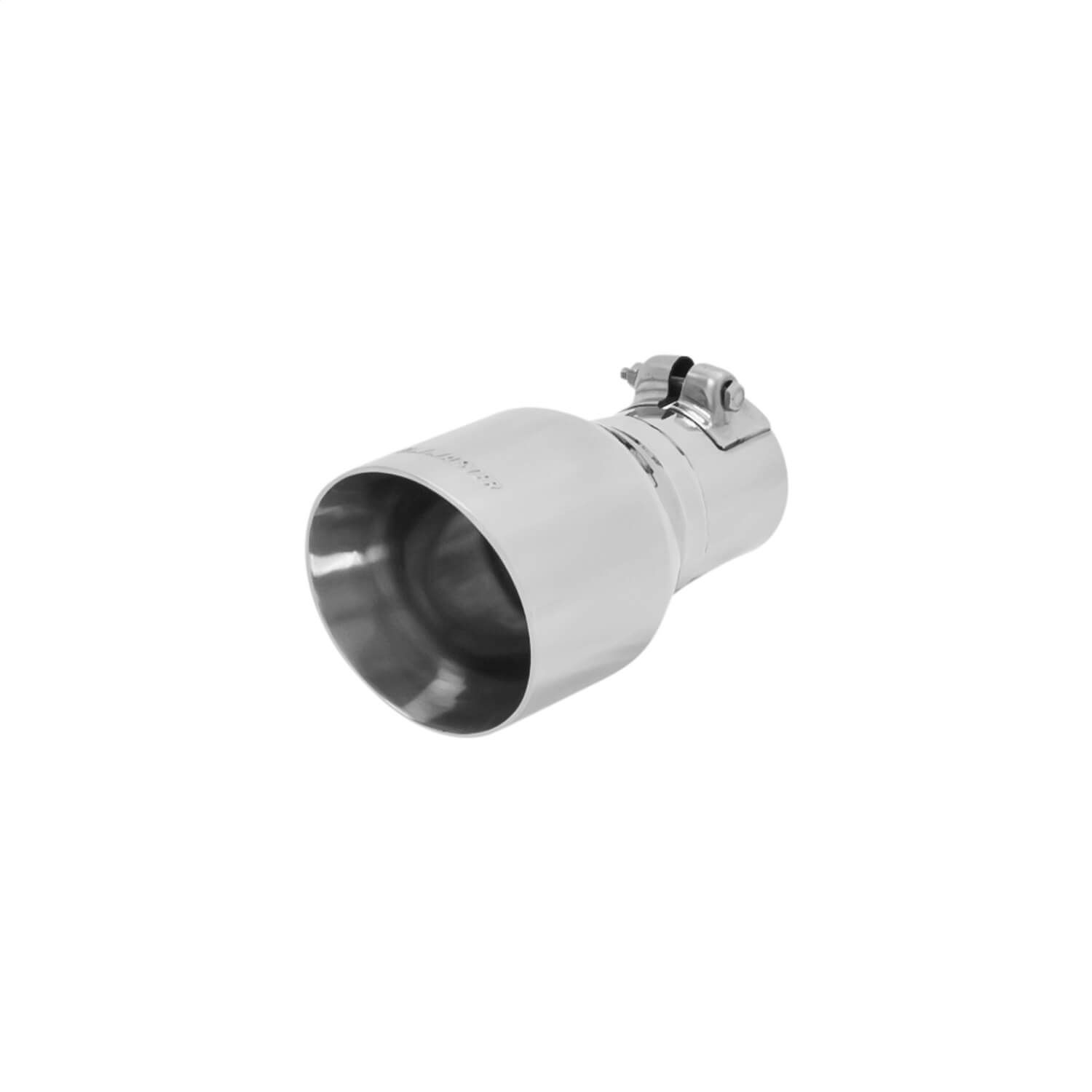 Flowmaster 15396 Exhaust Tip - 4.00 in. Angle Cut Polished SS Fits 2.50 in. Tubing - Clamp on