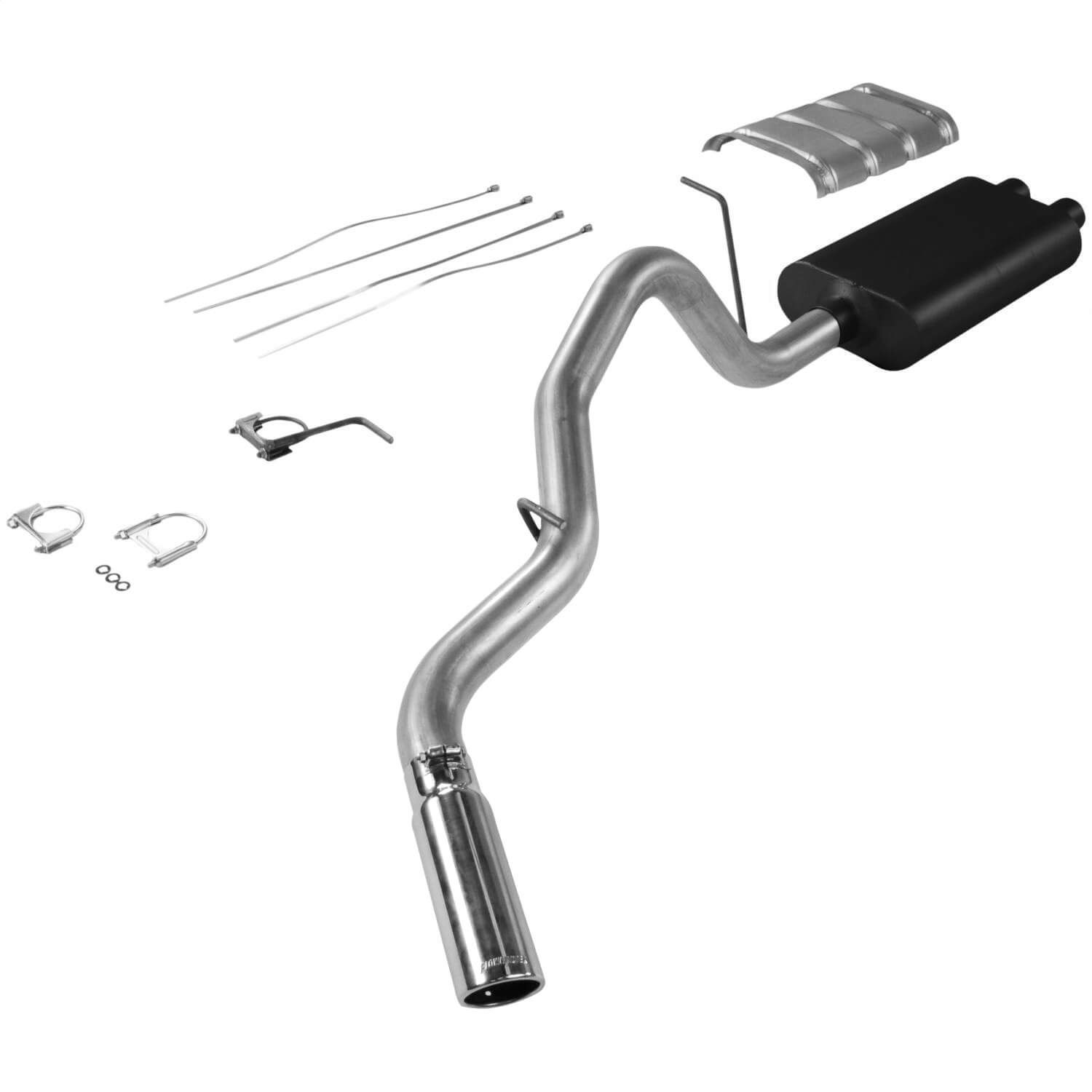 Flowmaster 17325 Cat-back System - Single Side Exit - American Thunder - Aggressive Sound