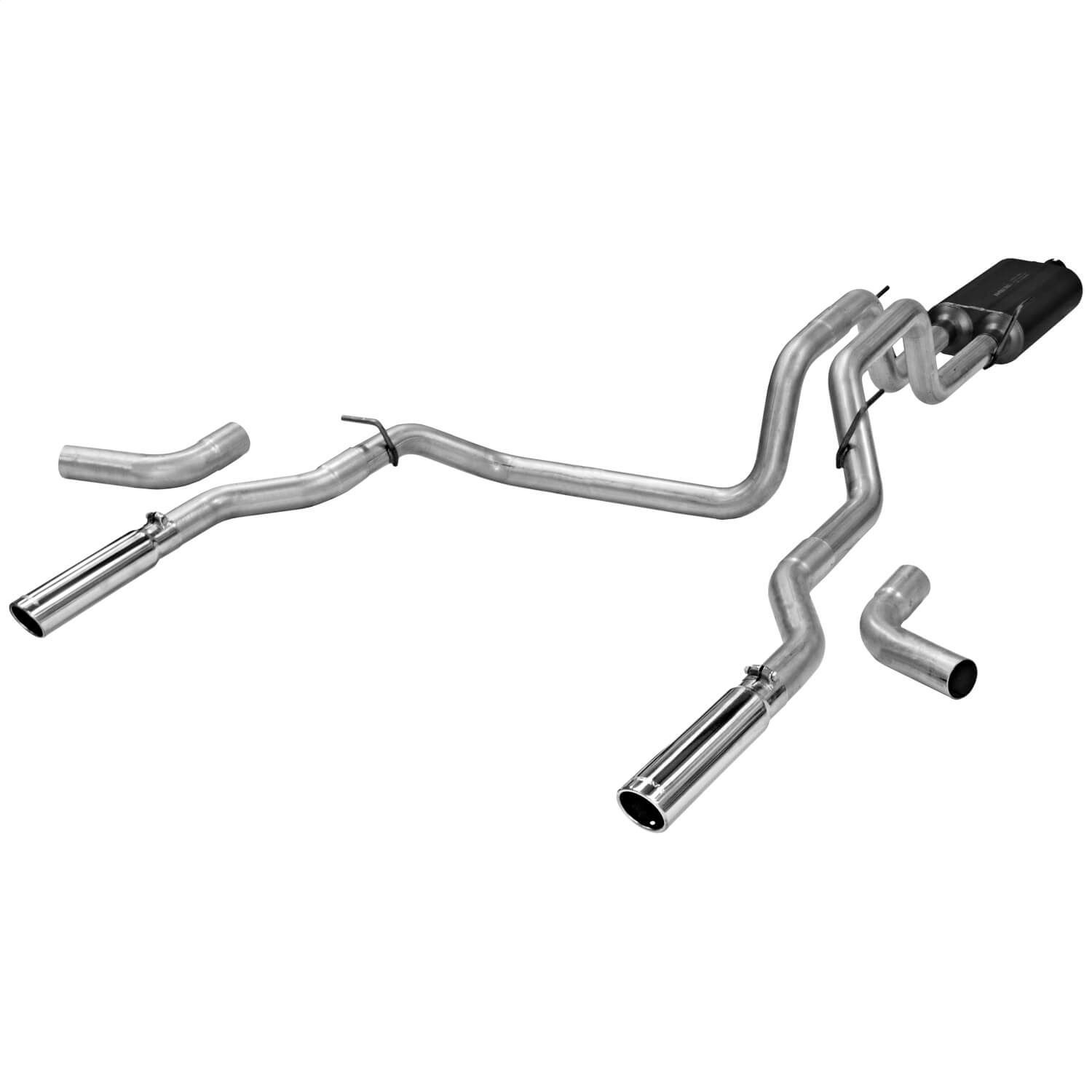 Flowmaster 17397 Cat-back System - Dual Rear/Side Exit - American Thunder - Moderate Sound