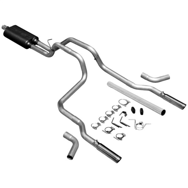 Flowmaster 17429 Cat-back System - Dual Rear/Side Exit - American Thunder - Moderate Sound