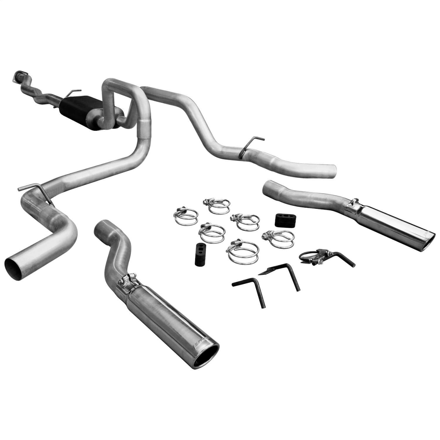 Flowmaster 17436 Cat-back System - Dual Rear/Side Exit - American Thunder - Moderate Sound