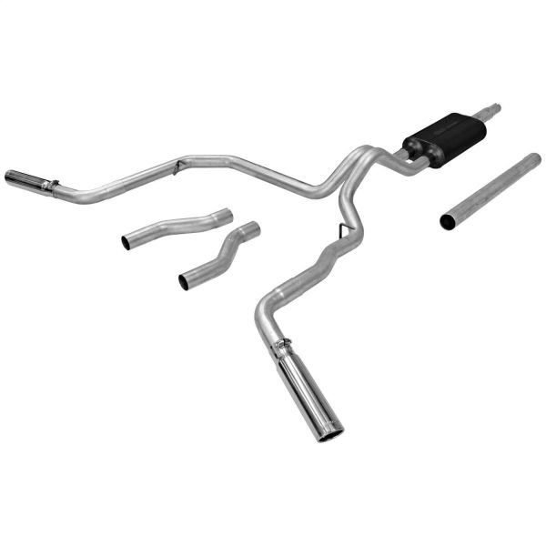 Flowmaster 17471 Cat-back System - Dual Rear/Side Exit - American Thunder - Moderate Sound