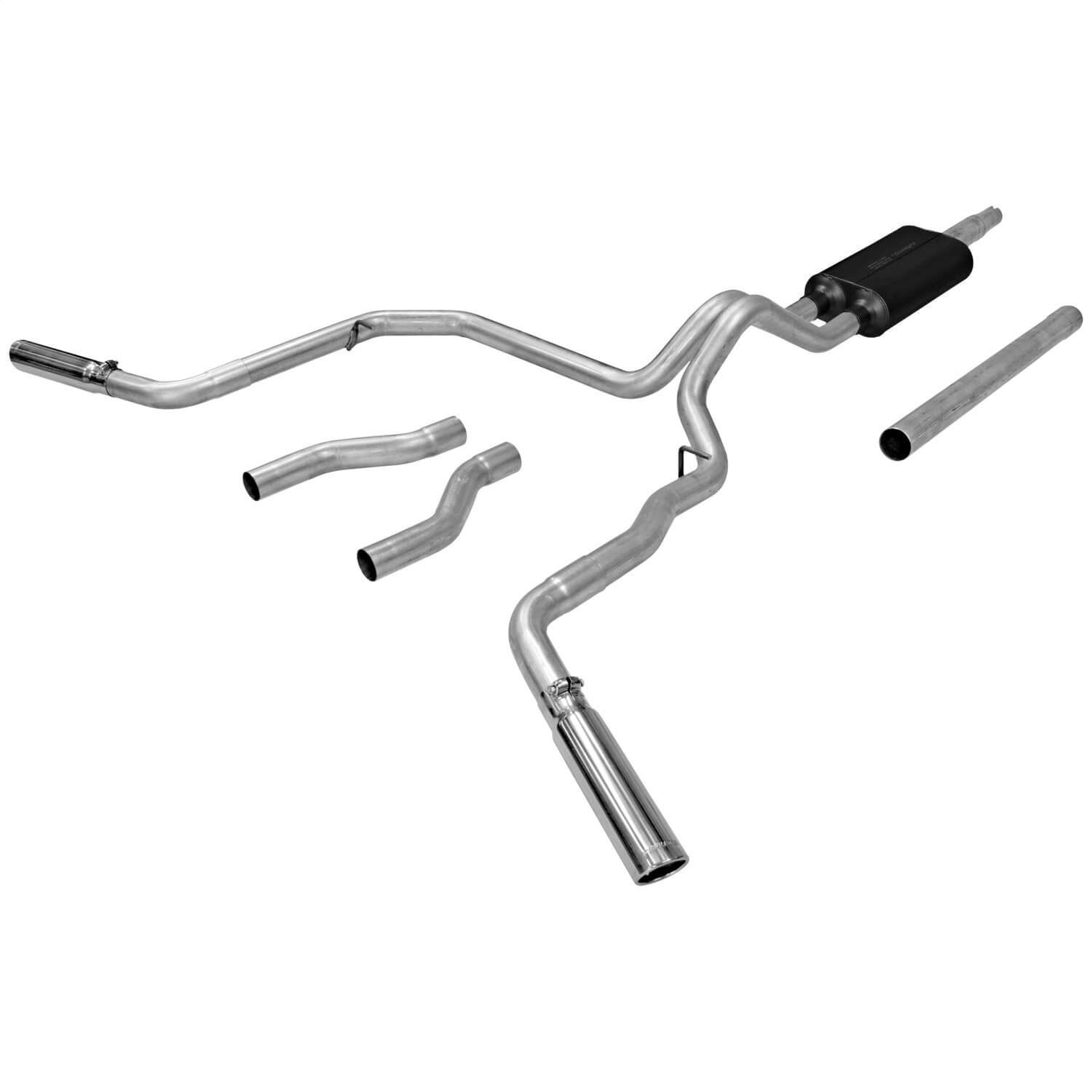 Flowmaster 17471 Cat-back System - Dual Rear/Side Exit - American Thunder - Moderate Sound