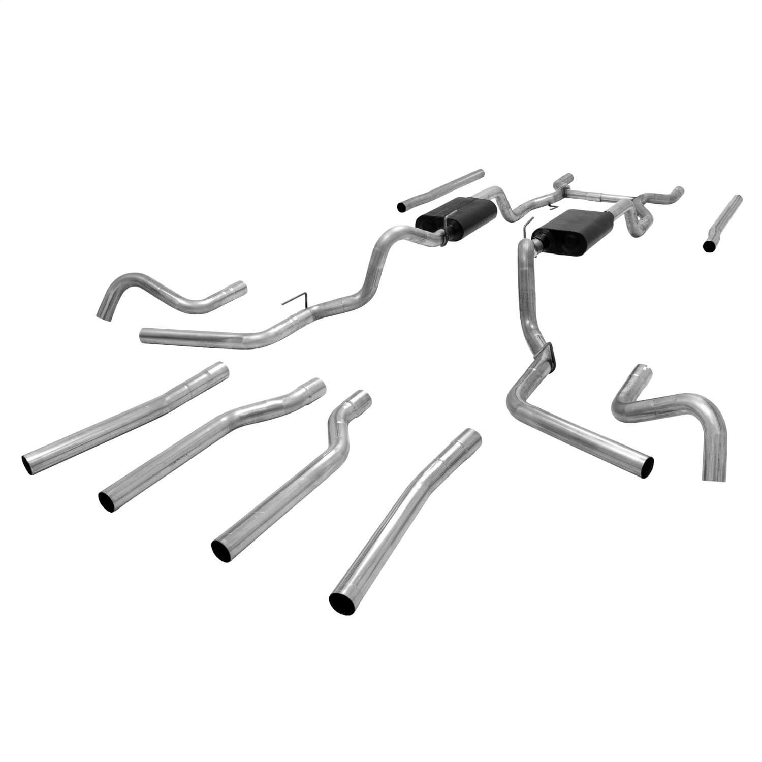 Flowmaster 17654 Header-back System - Dual Rear/Side Exit - AMT - Moderate/Aggressive Sound