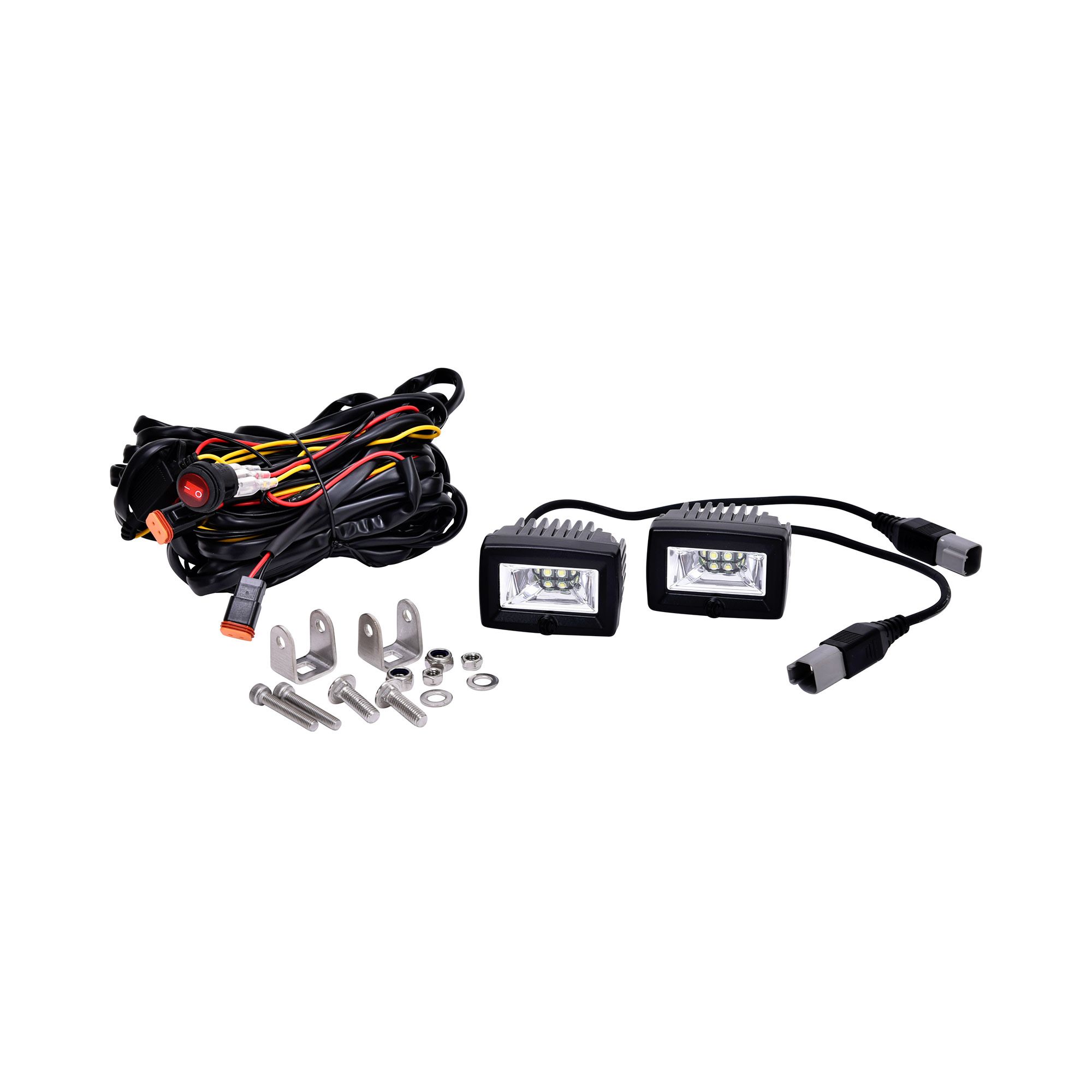 KC Hilites 2 in C-Series C2 LED - 2-Light System - 20W Flood Beam
