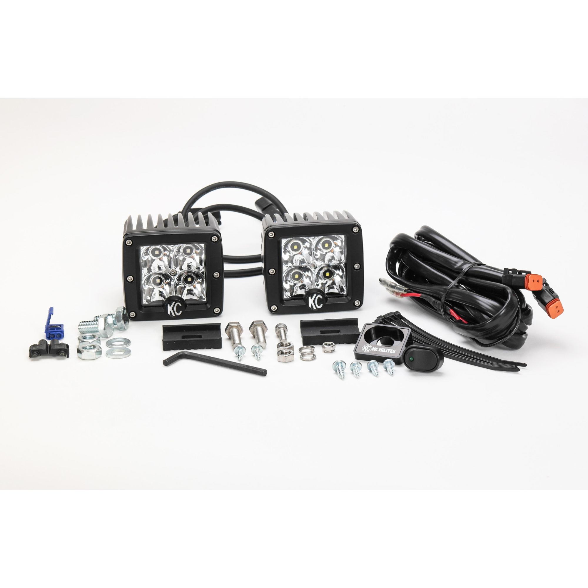 KC Hilites 3 in C-Series C3 LED - 2-Light System - 12W Spot Beam