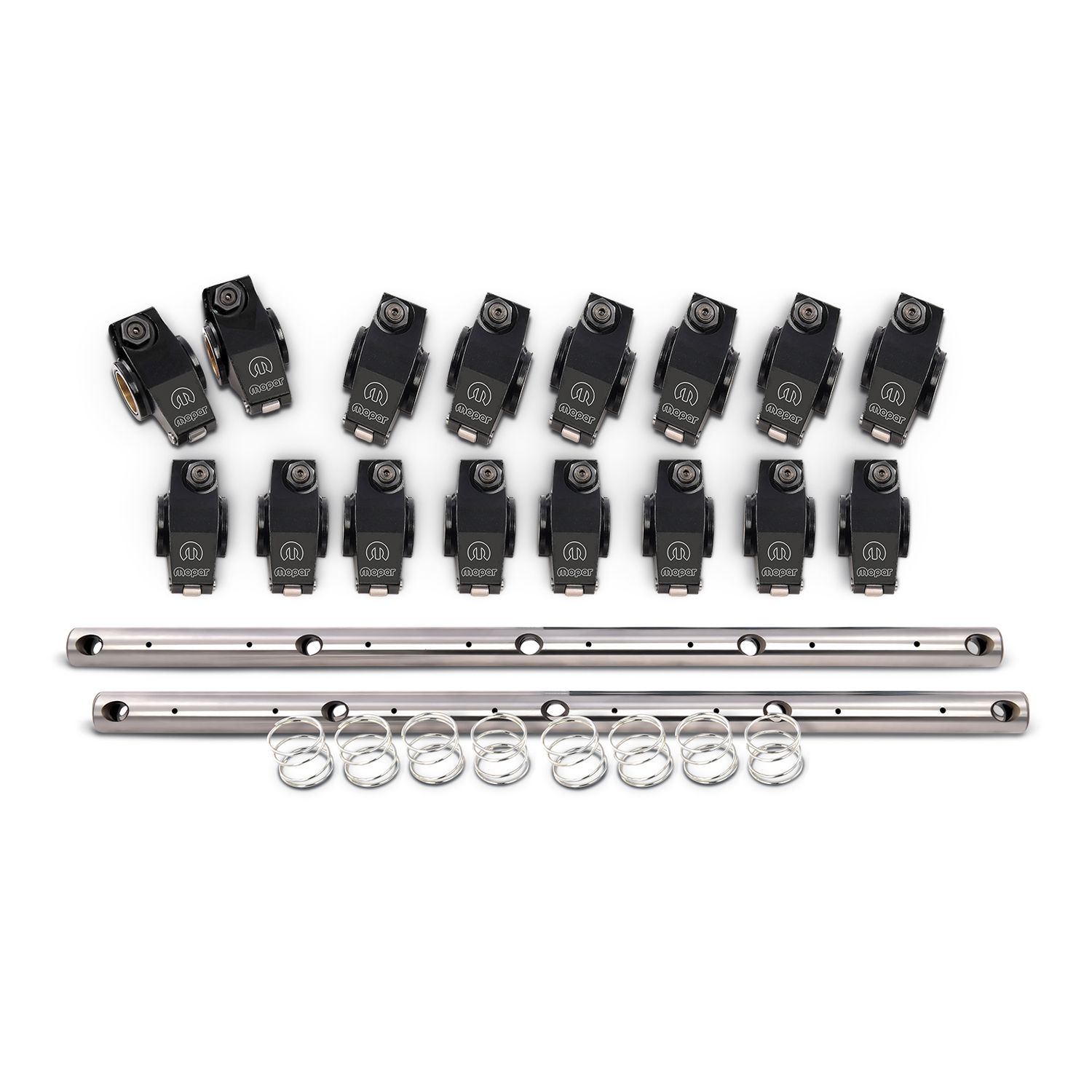 Roller Rocker Arm Set; 1.5; Shaft-Mount; MOPAR; Black; Fits BB Chrysler Engines