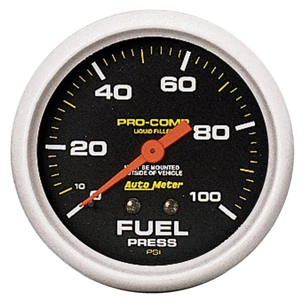 2-5/8 in. FUEL PRESSURE, 0-100 PSI, LIQUID FILLED, PRO-COMP