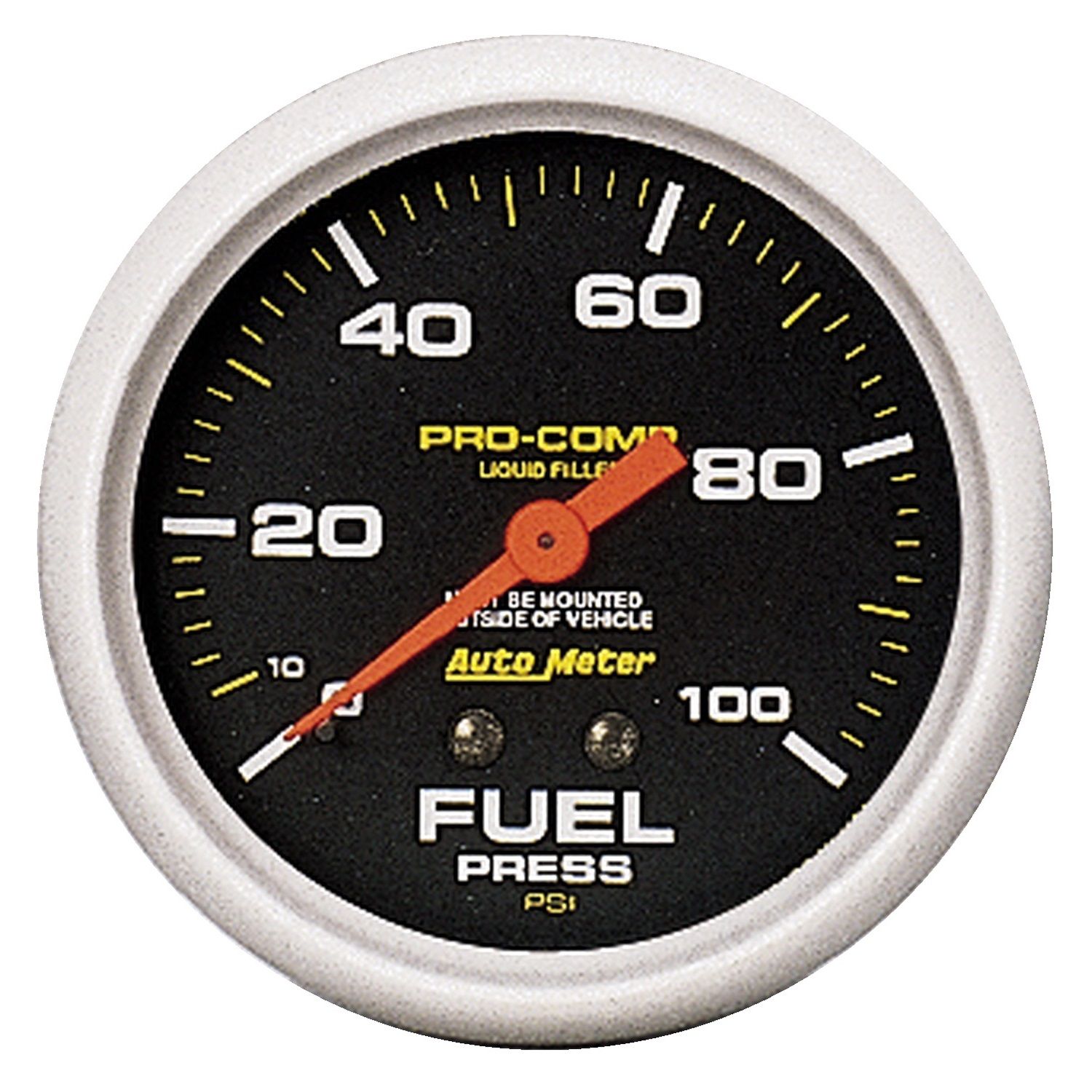 2-5/8 in. FUEL PRESSURE, 0-100 PSI, LIQUID FILLED, PRO-COMP