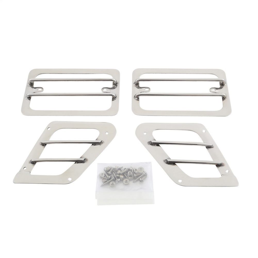 Euro Turn Signal Guards - Stainless Steel - 4 Piece