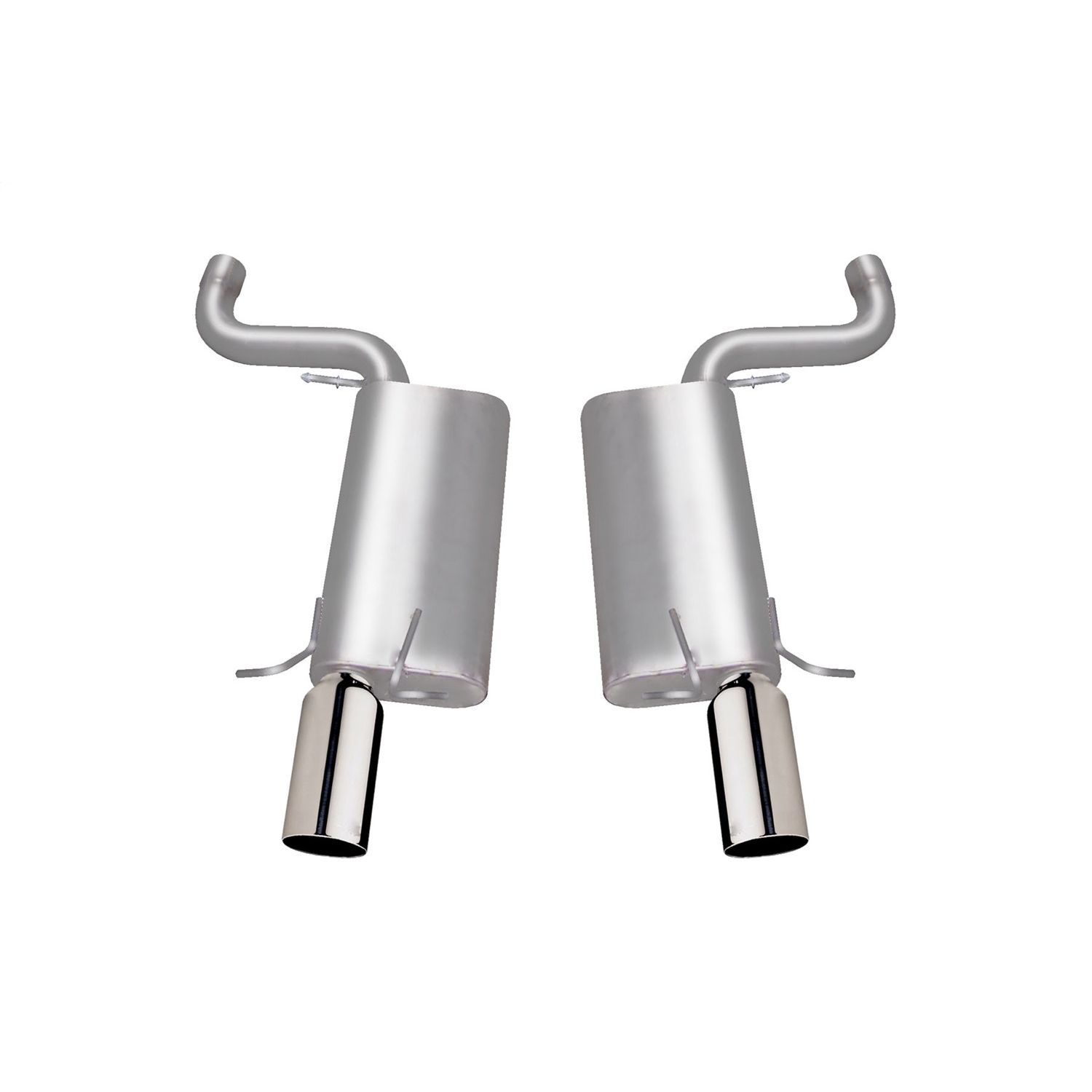 Axle Back Dual Exhaust System; Stainless