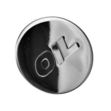 Engine Oil Filler Cap; Chrome; Steel; Push-In Style; Fits 1-1/4in. Diameter Hole