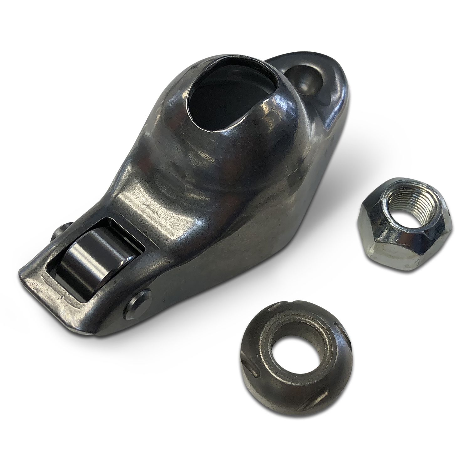 Engine Roller Rocker Arm Set; 1.5 Ratio 3/8 Stud; Stamped Steel; Fits SB Chevy