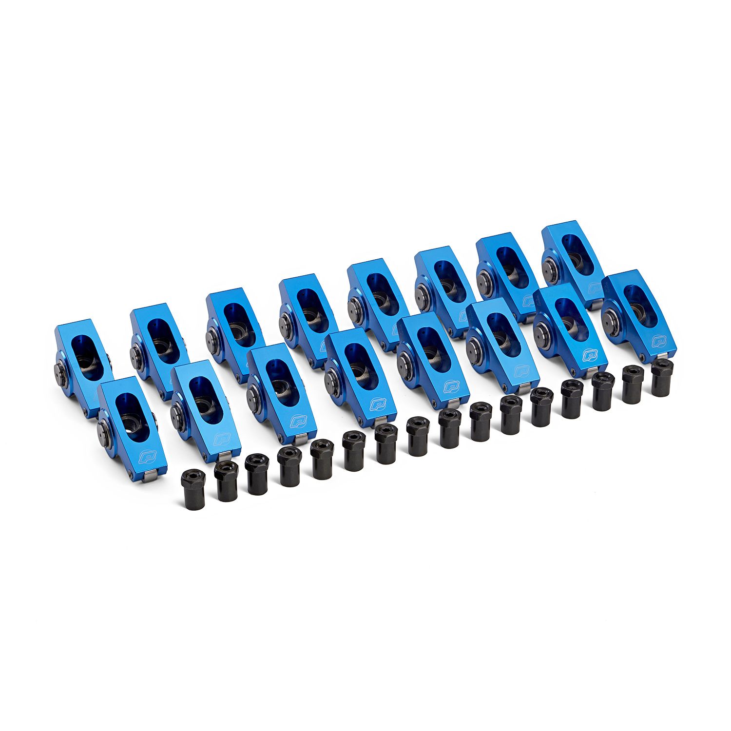 Engine Roller Rocker Arm Set; 1.7 Ratio; 7/16 Stud; Aluminum; Fits BB Chevy