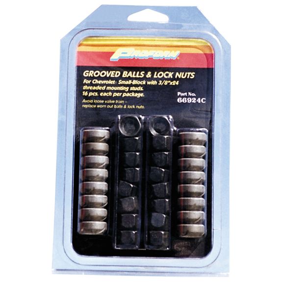 Engine Rocker Arm Ball and Nut Kit; Fits 3/8-24 Thread Stud; For Stamped Rockers