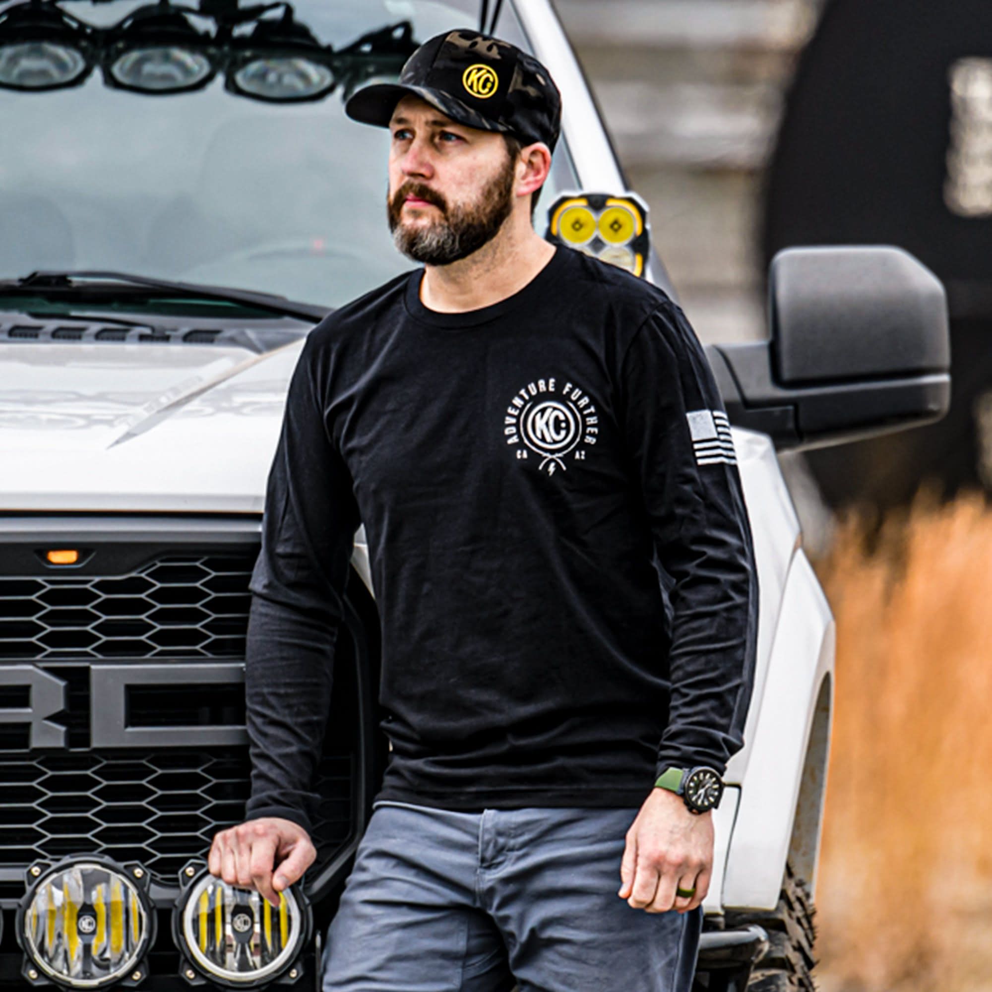 KC Trailblazer Long Sleeve Tee Shirt - Black - X-Large