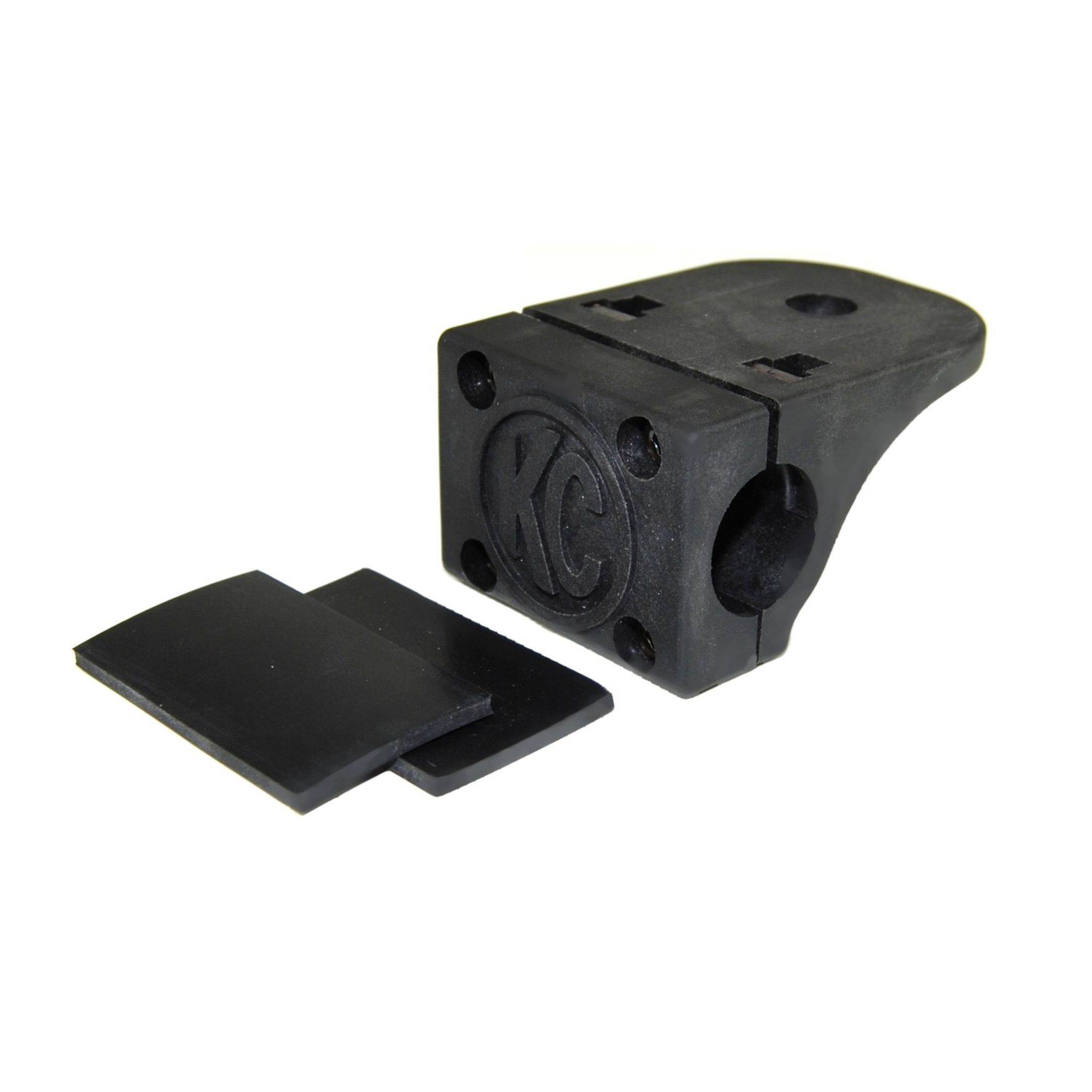 KC Hilites Bracket - Single - Tube Clamp Light Mount - Rubber Adjustment Shims - 0.75 in - 1.0 in