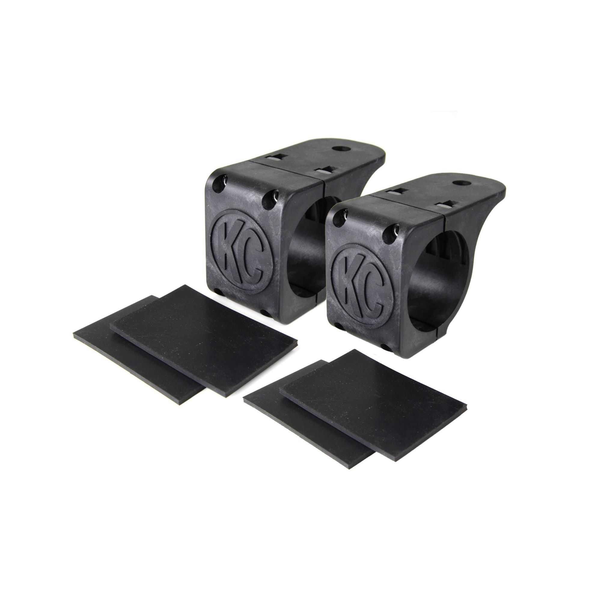 KC Hilites Bracket Set - Tube Clamp Light Mount - Rubber Adjustment Shims - 2.25 in - 2.5 in