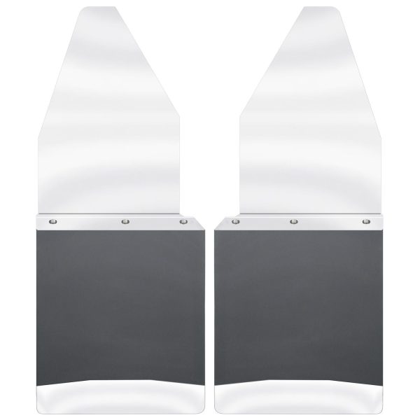 Kick Back Mud Flaps 12" Wide - Stainless Steel Top and Weight