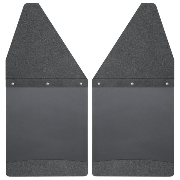 Kick Back Mud Flaps 12" Wide - Black Top and Black Weight