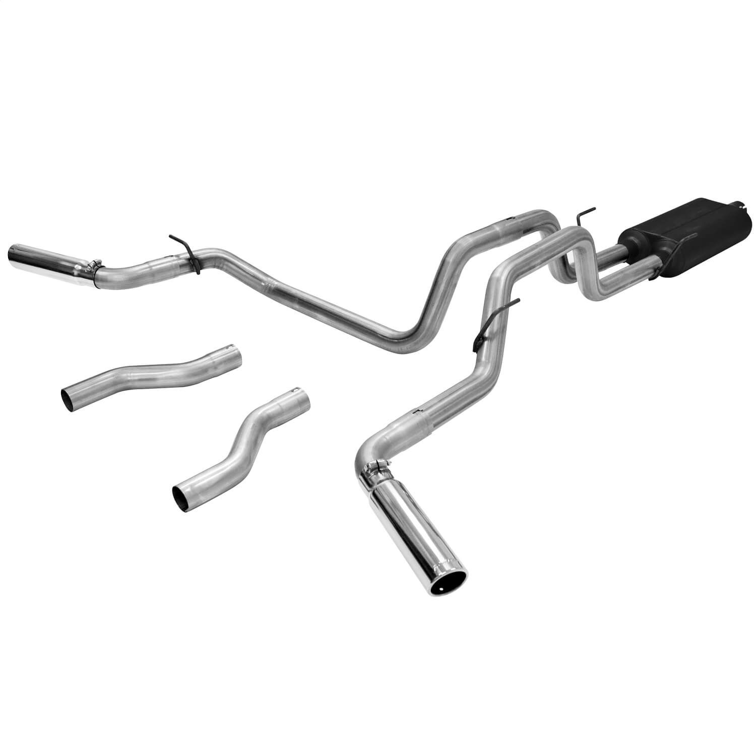 Flowmaster 817397 Cat-back System 409S - Dual Rear/Side Exit - American Thunder - Moderate Sound