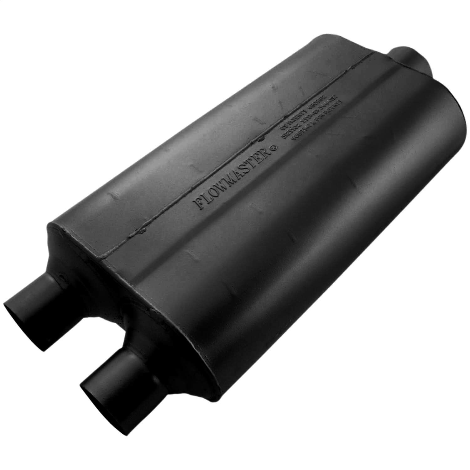 Flowmaster 8524553 Super 50 Muffler 409S - 2.25 Dual In / 3.00 Center Out - Mild Sound