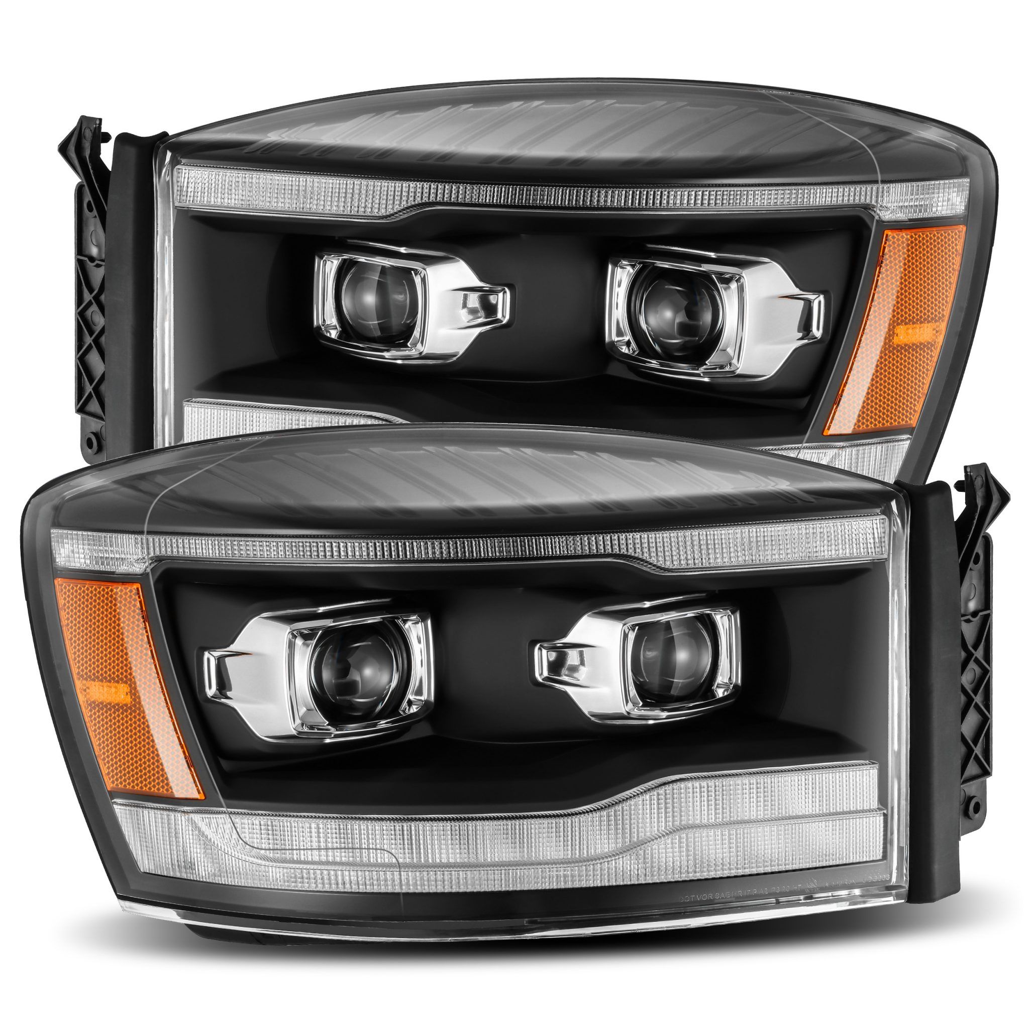Projector Headlights Plank Style Design Black