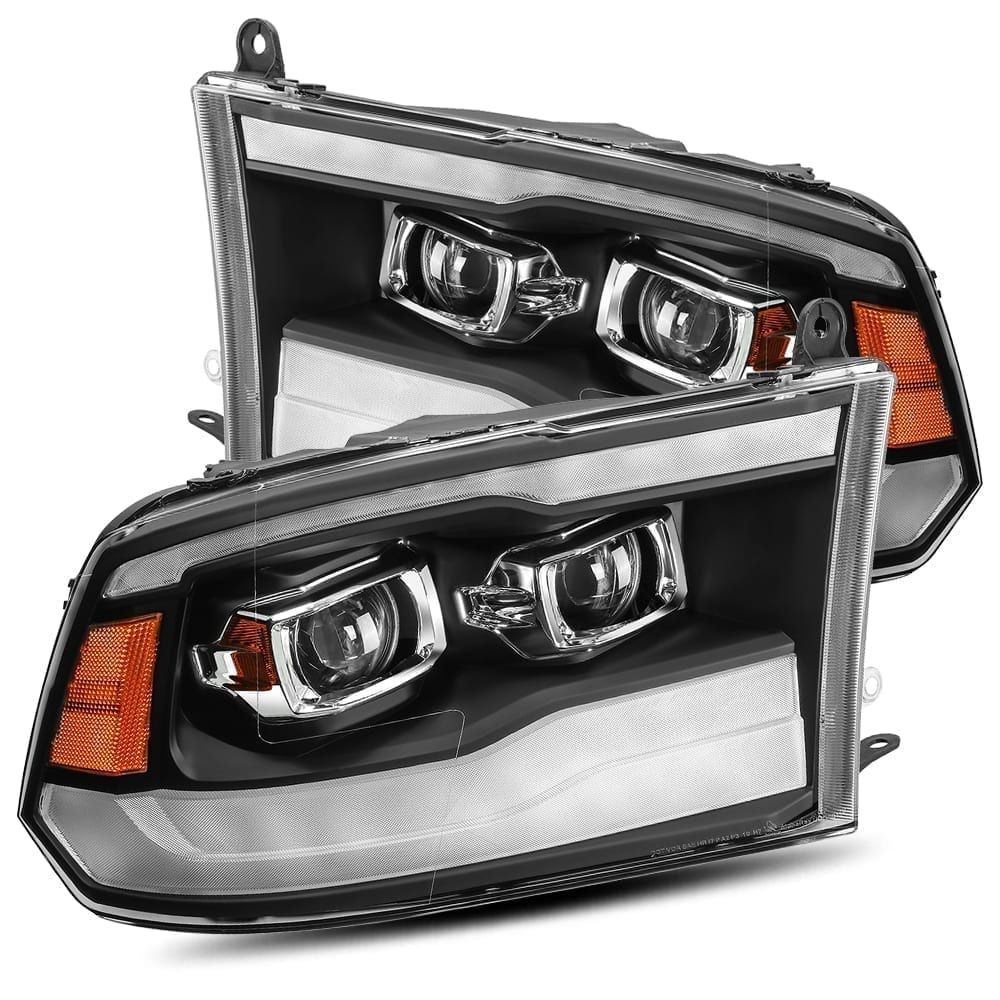 LED Projector Headlights Plank Style Design Black