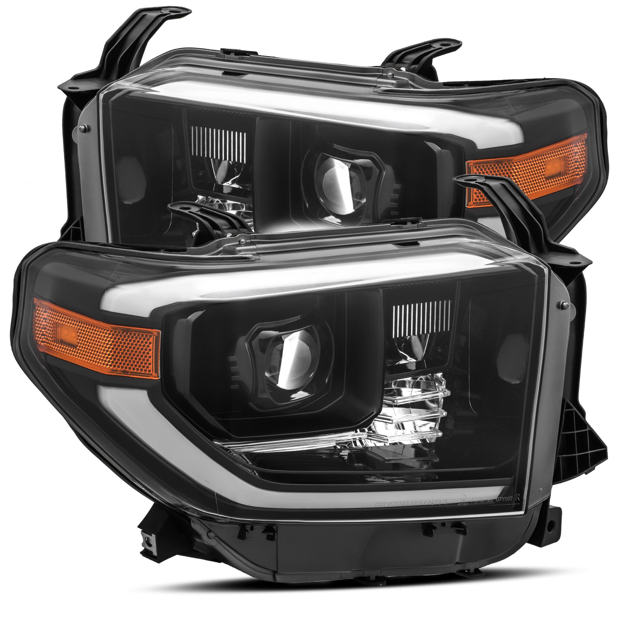 Projector Headlights Plank Style Design Midnight Black