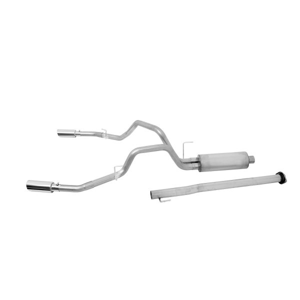 Cat-Back Dual Split Exhaust System; Aluminized