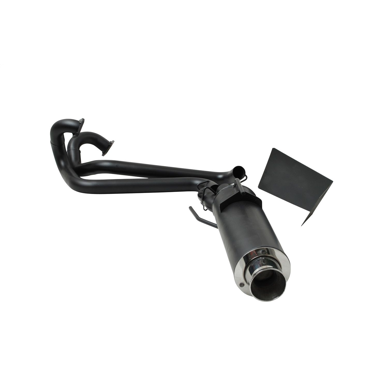 Polaris UTV Single Exhaust; Black Ceramic