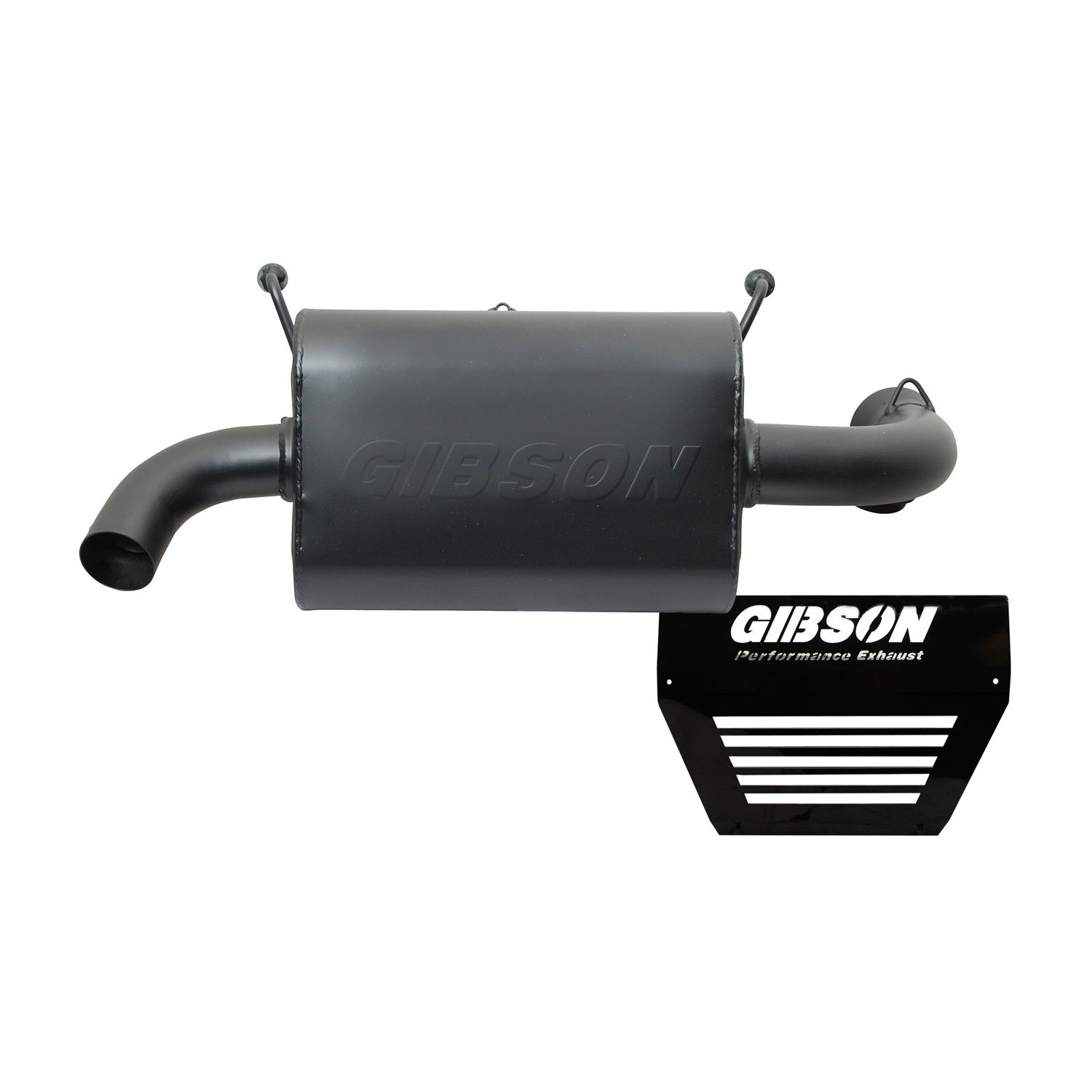 Polaris UTV Single Exhaust; Black Ceramic