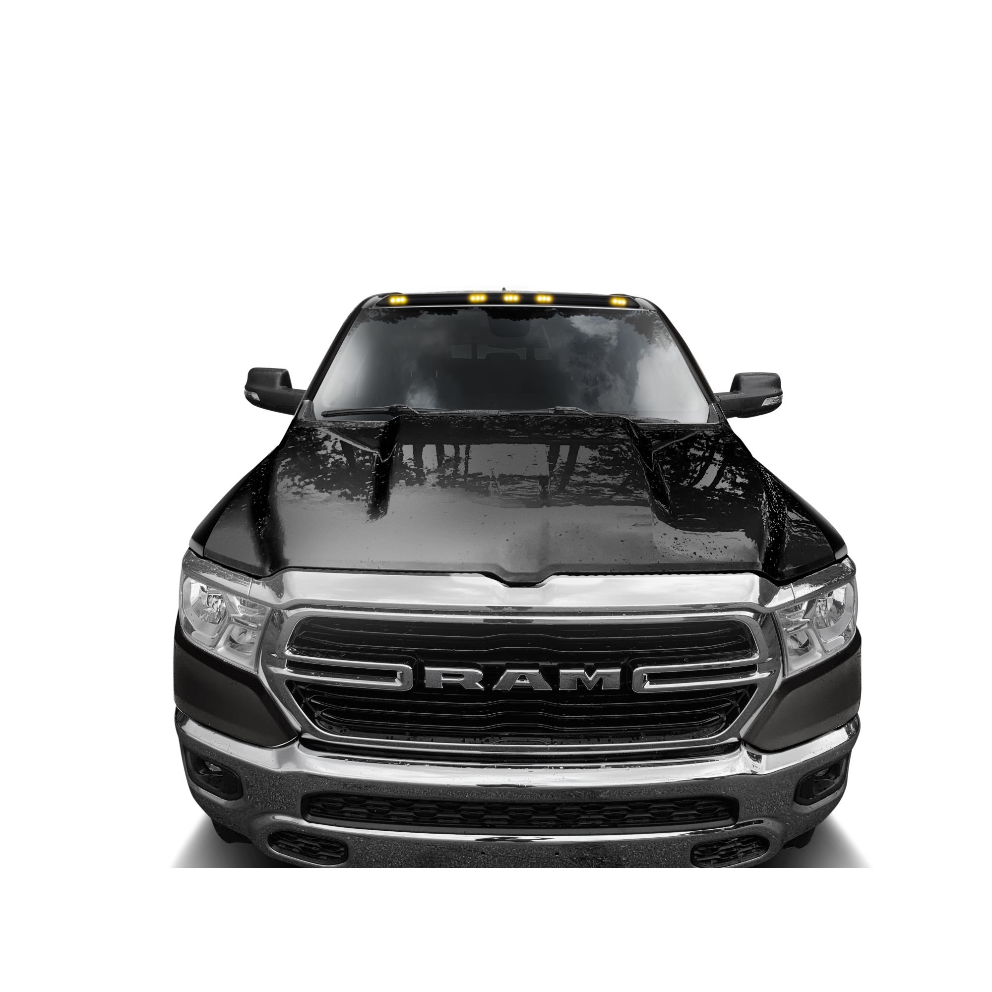 Auto Ventshade 698004-AXR Aerocab Color Marker Light, Bril Blk Crystal Perlcoat, fits 16-18 Ram 1500 Excludes Sport And Rebel Models