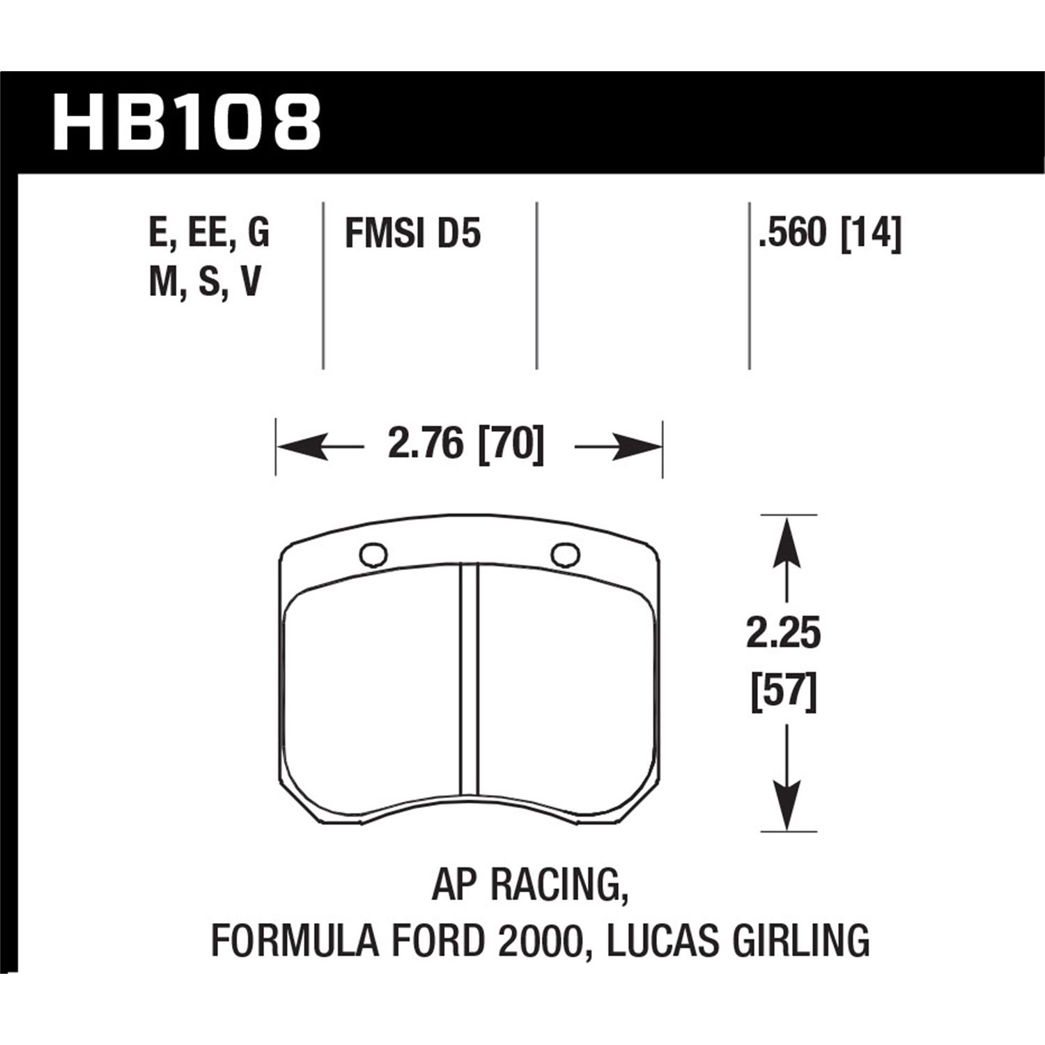 HPS 5.0 Disc Brake Pad