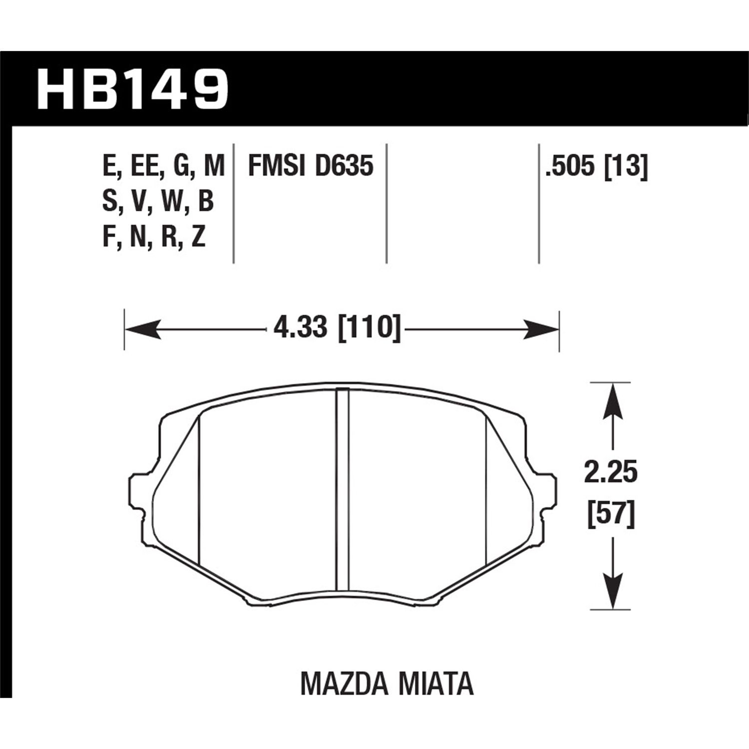 DTC-60 Disc Brake Pad