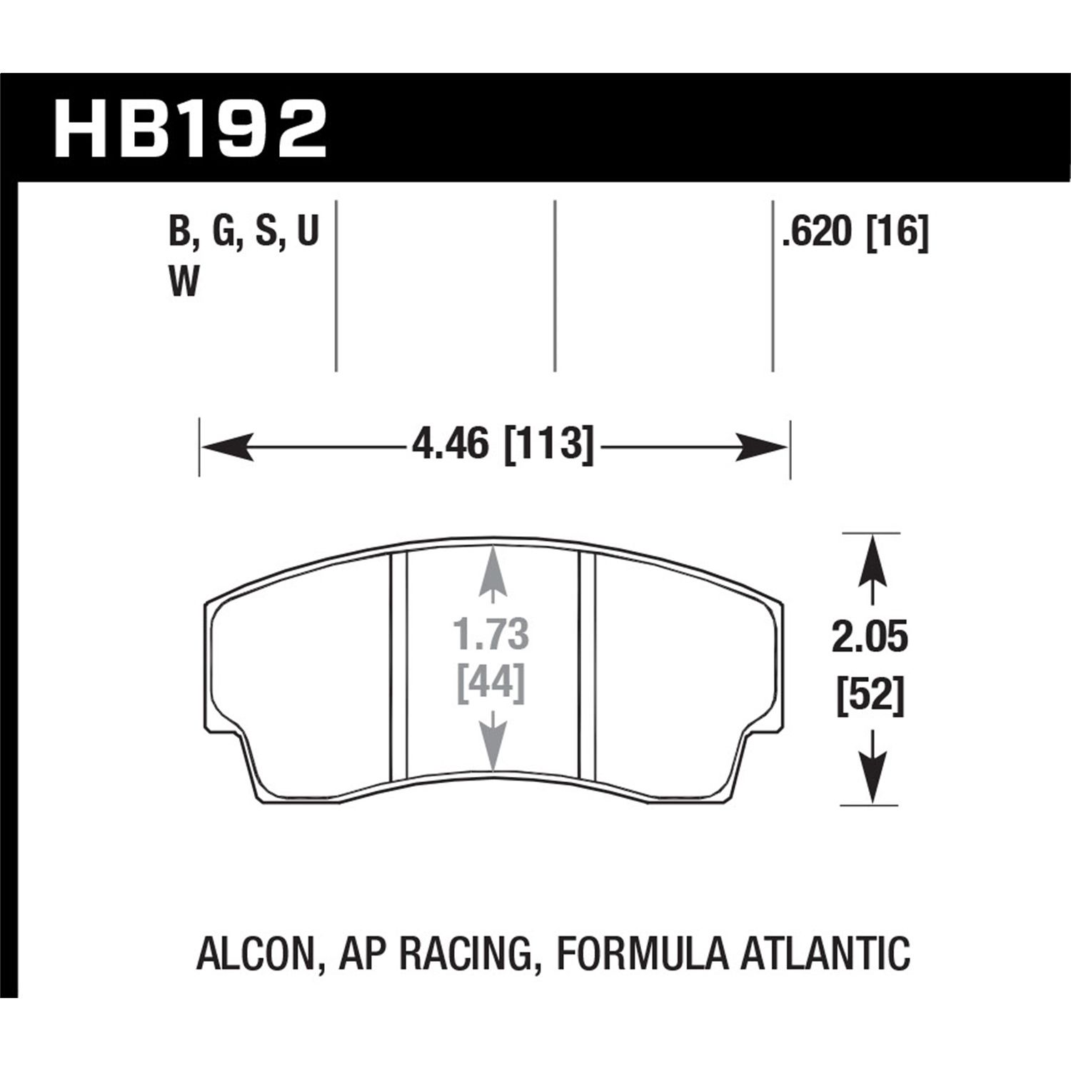 DTC-70 Disc Brake Pad