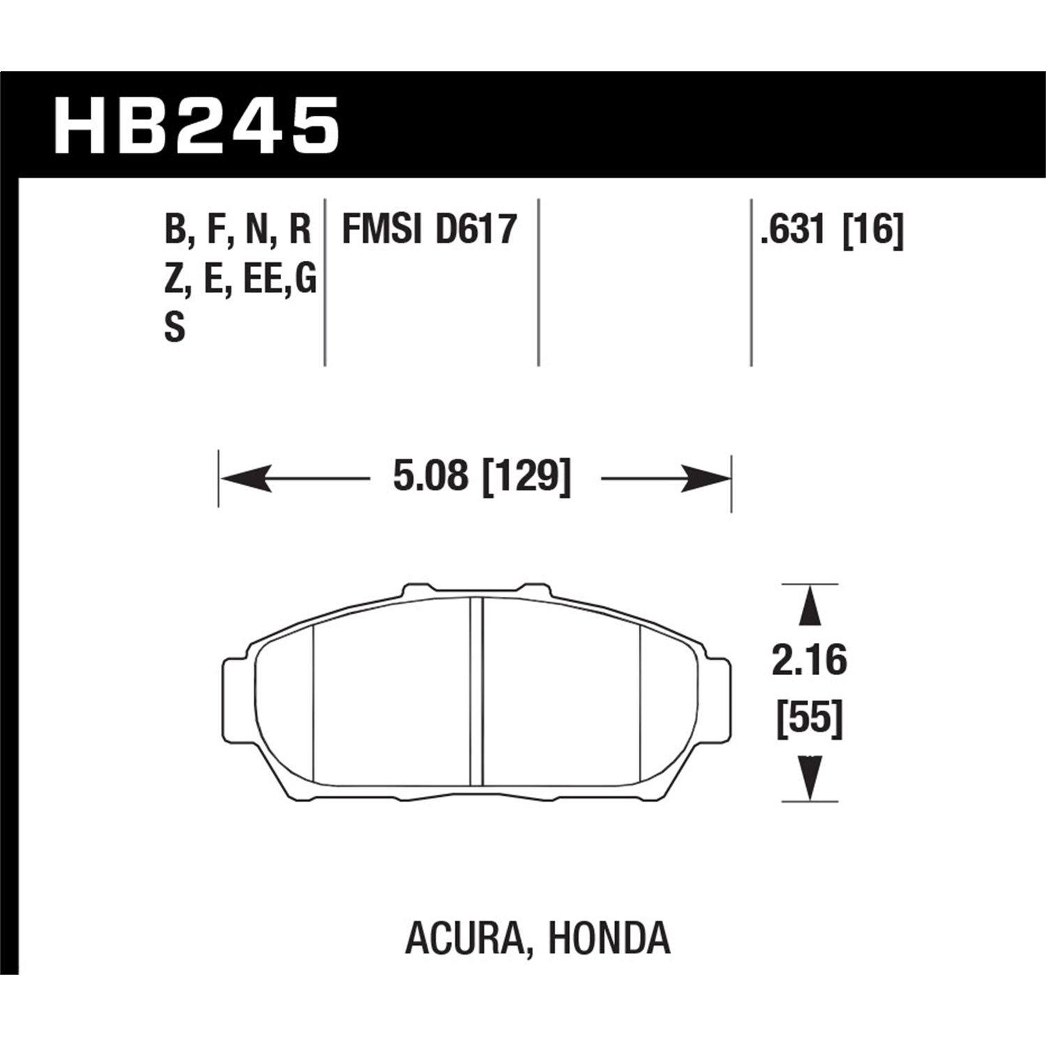 DTC-60 Disc Brake Pad