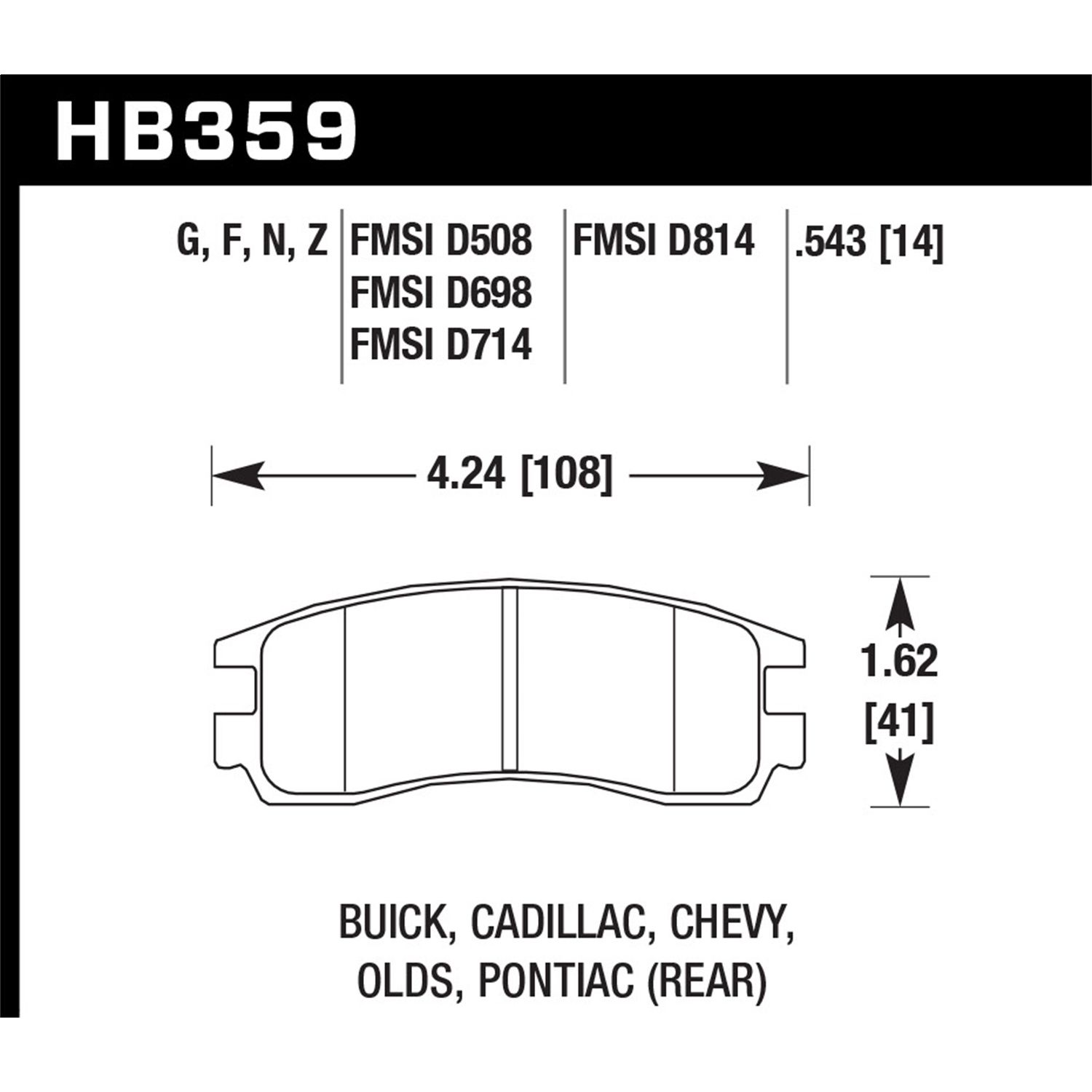 DTC-60 Disc Brake Pad