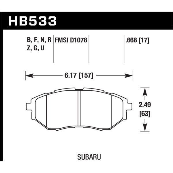 DTC-70 Disc Brake Pad