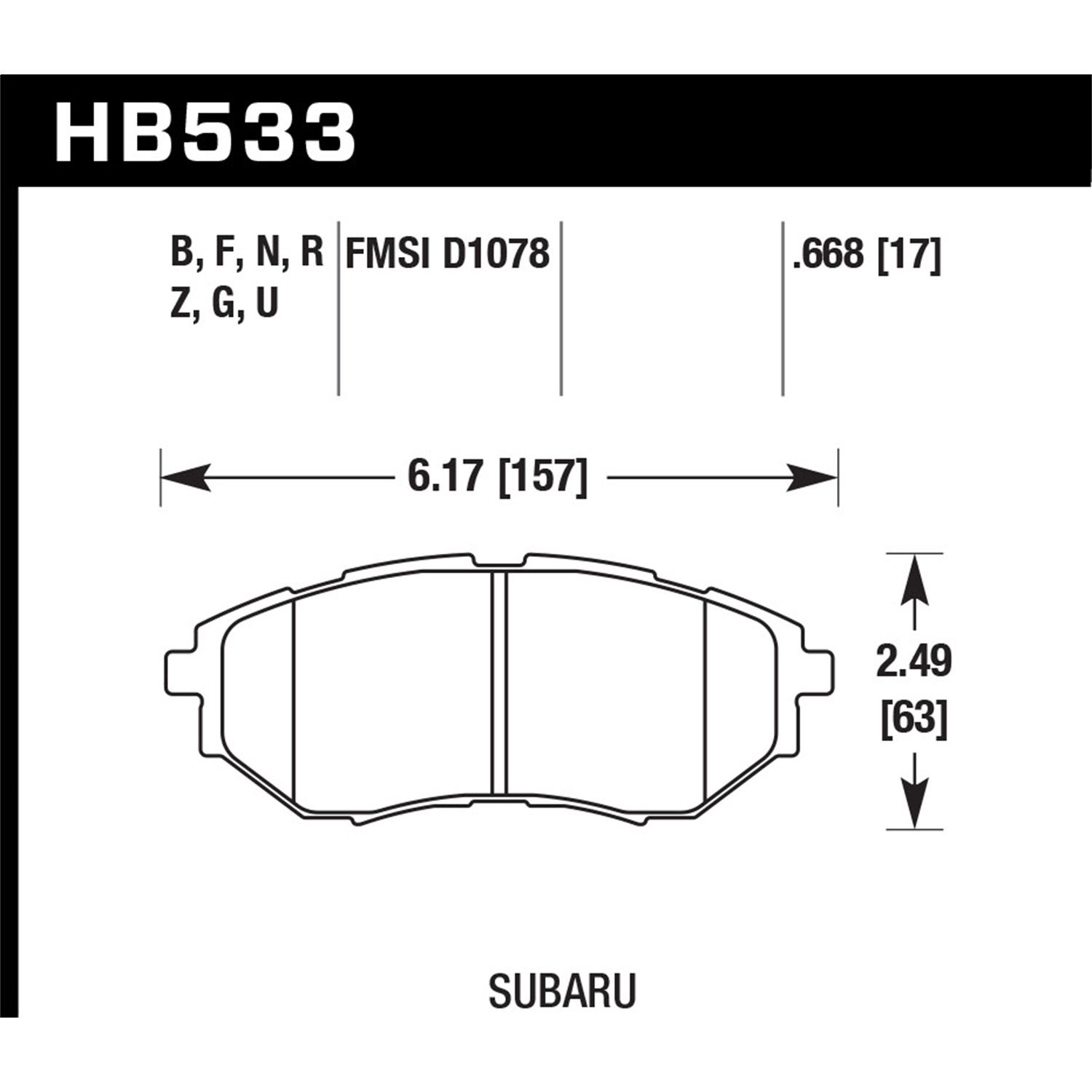 DTC-70 Disc Brake Pad