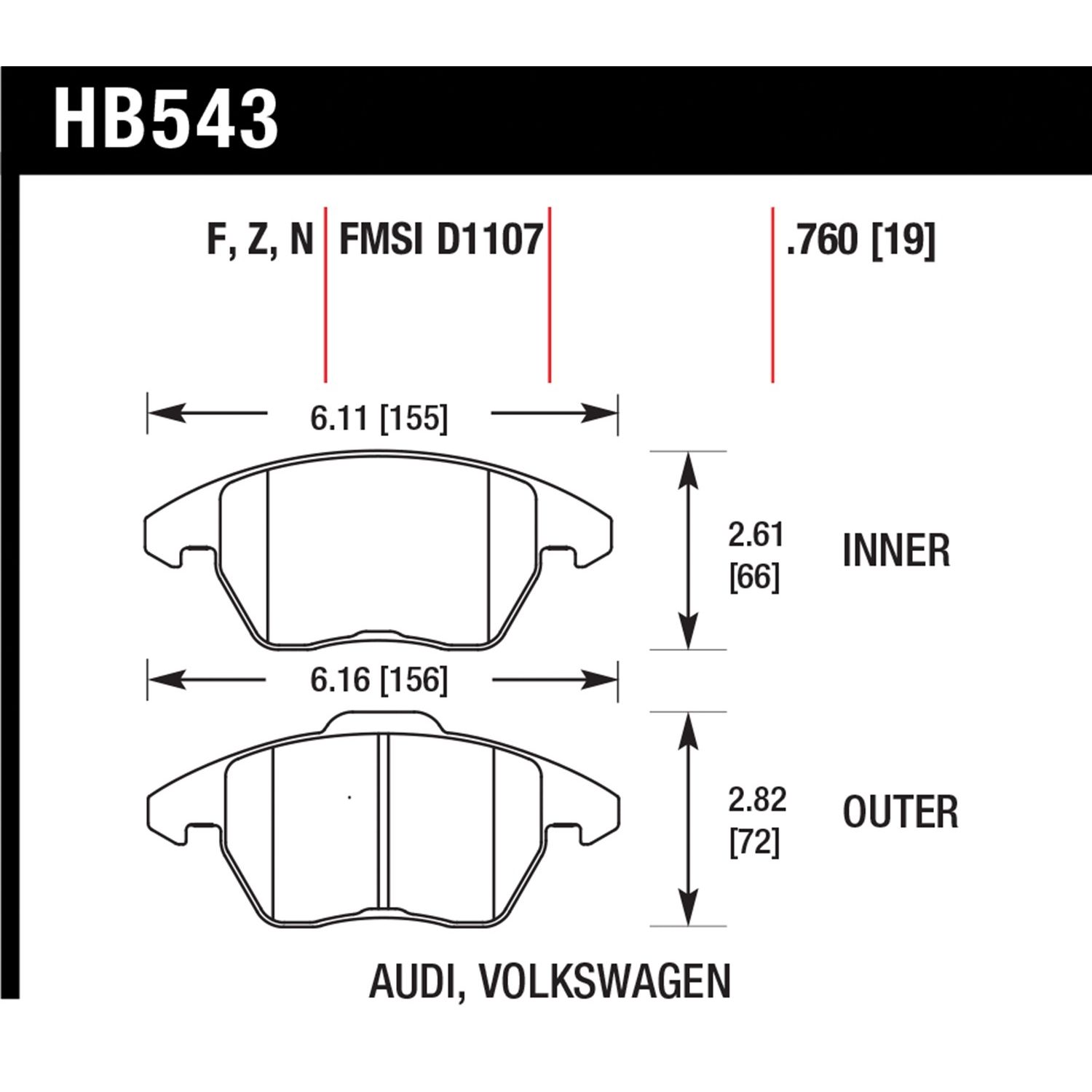 DTC-60 Disc Brake Pad