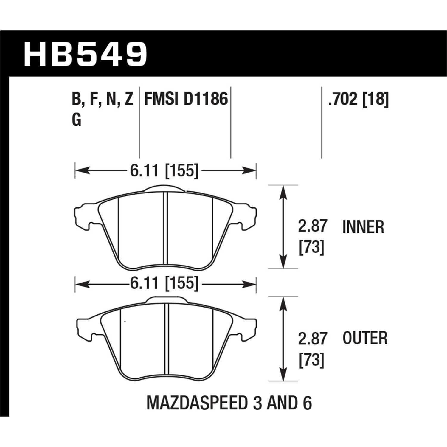 DTC-60 Disc Brake Pad