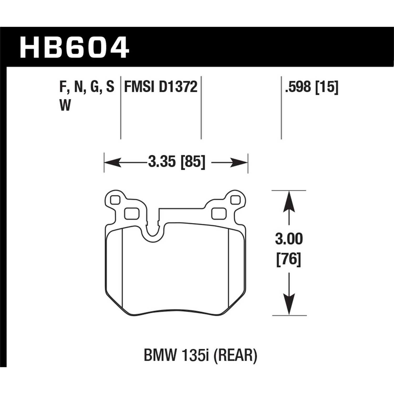 DTC-60 Disc Brake Pad