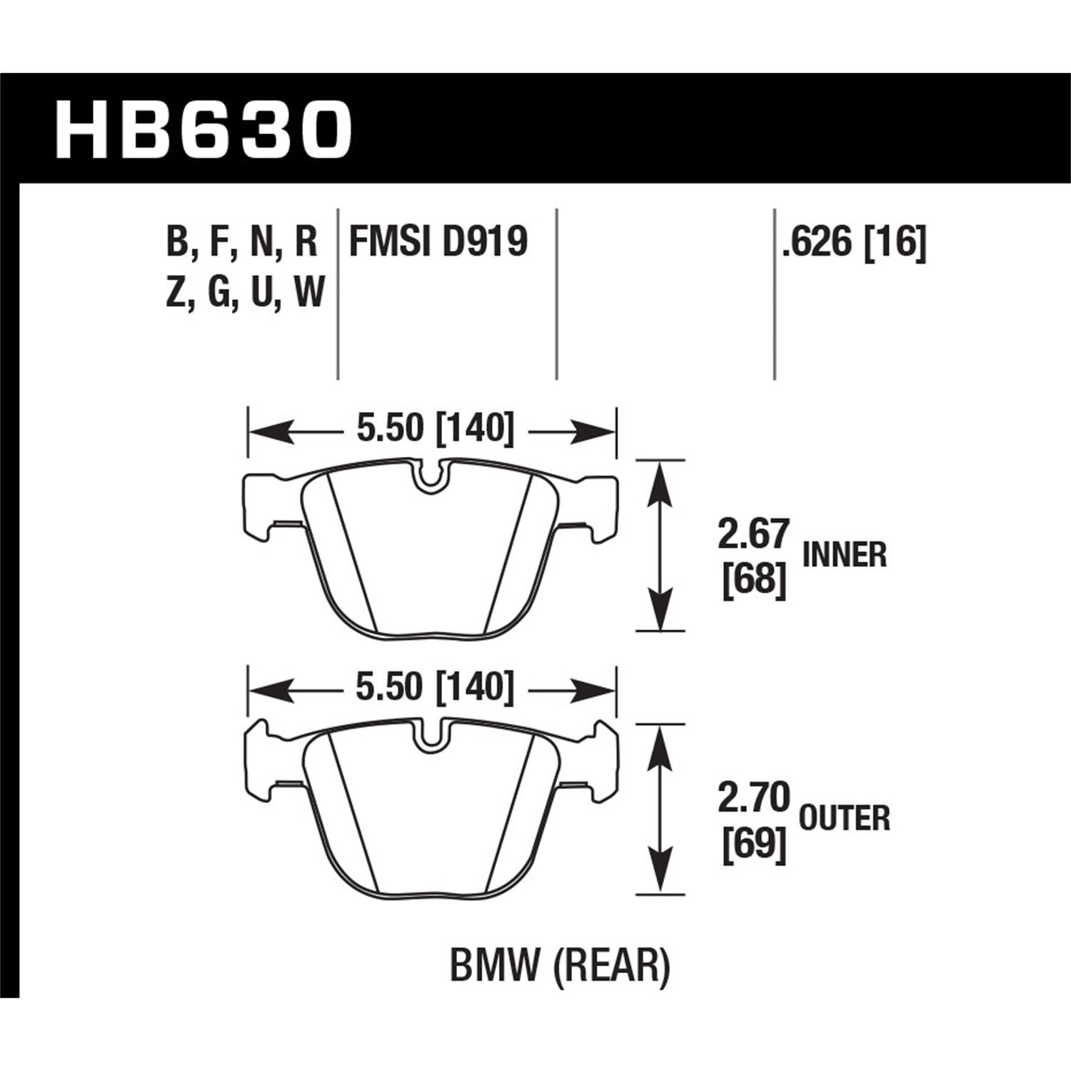 DTC-70 Disc Brake Pad