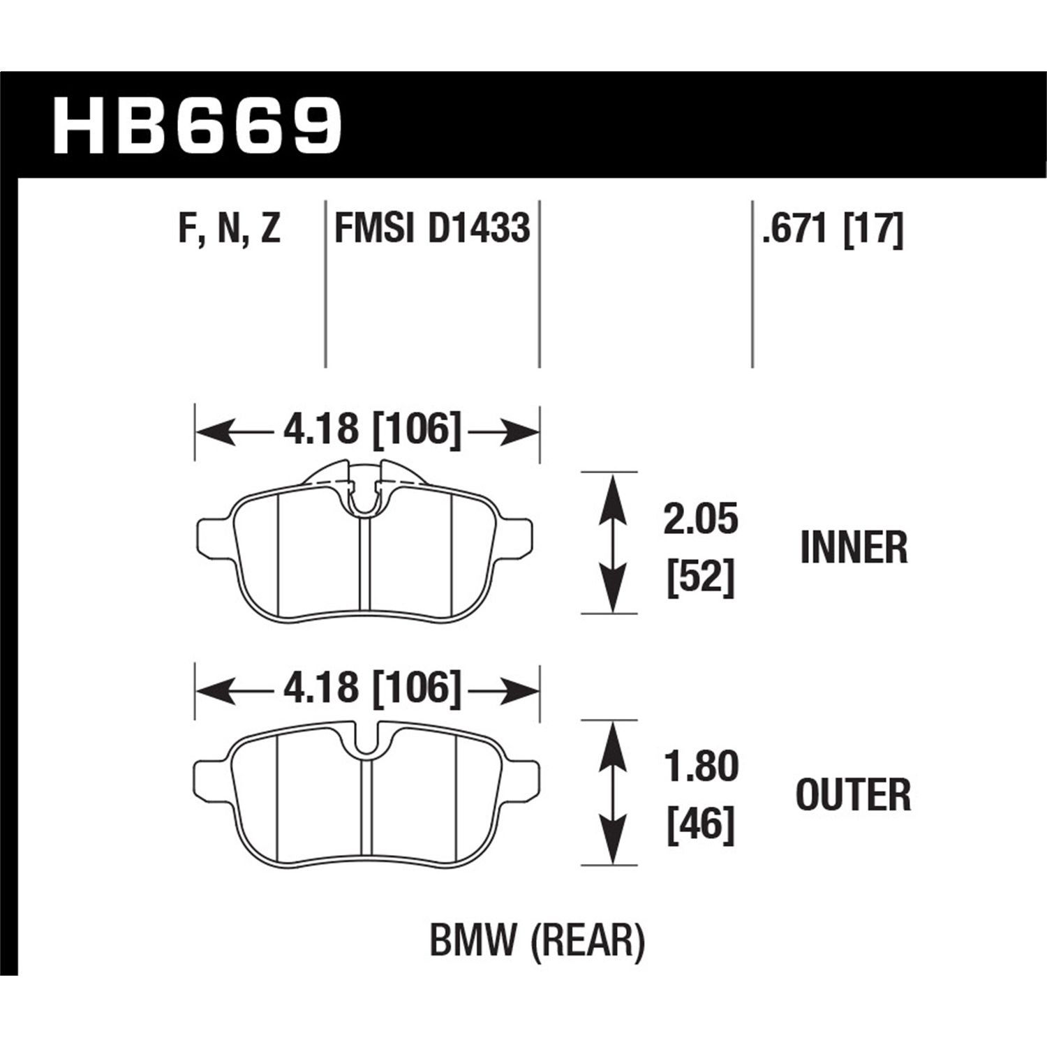 HPS Disc Brake Pad