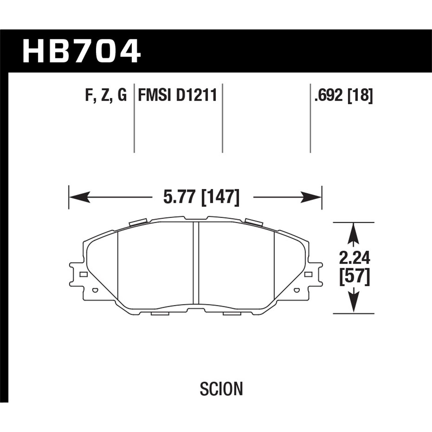 DTC-60 Disc Brake Pad