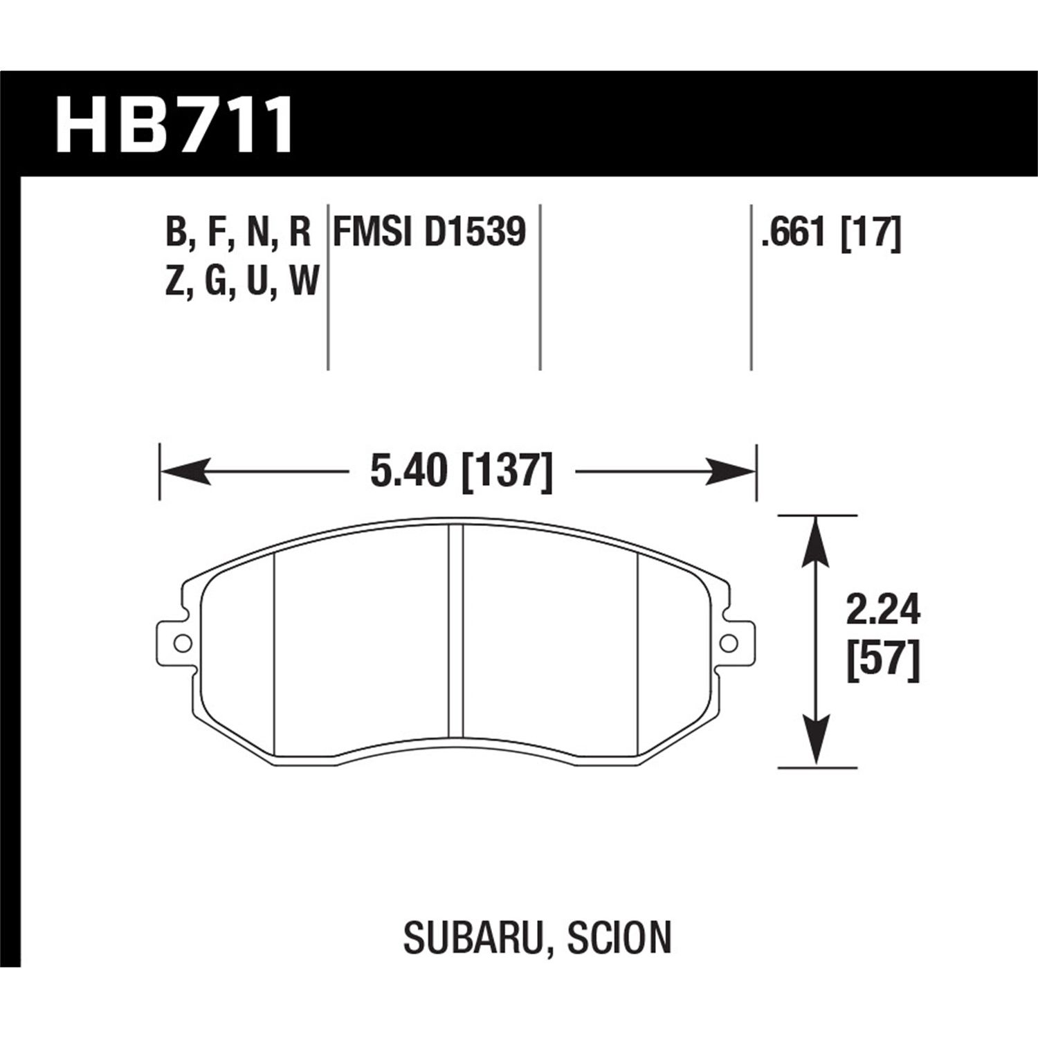 DTC-70 Disc Brake Pad
